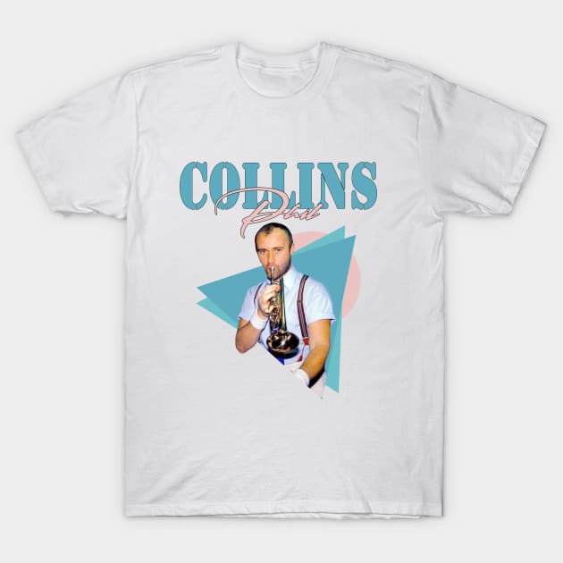 Phil Collins - Aesthetic Retro Style T-Shirt by Deorans